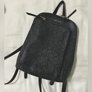 Calvin Klein black backpack purse